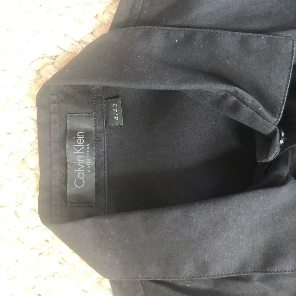 Calvin Klein black ladies button down